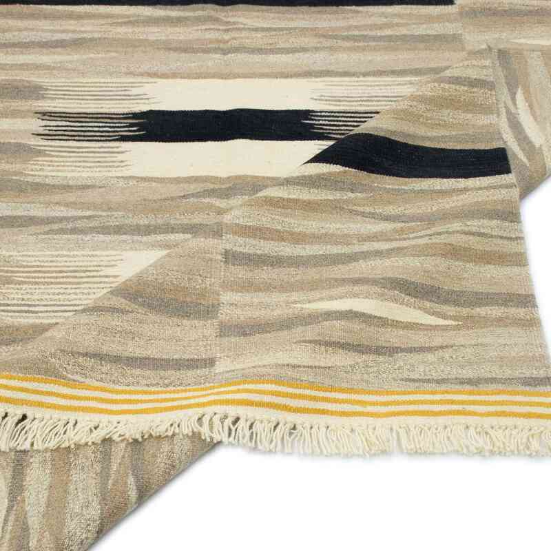 Beige New Handwoven Turkish Kilim Rug - K0050310