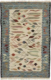 Beige New Handwoven Turkish Kilim Rug