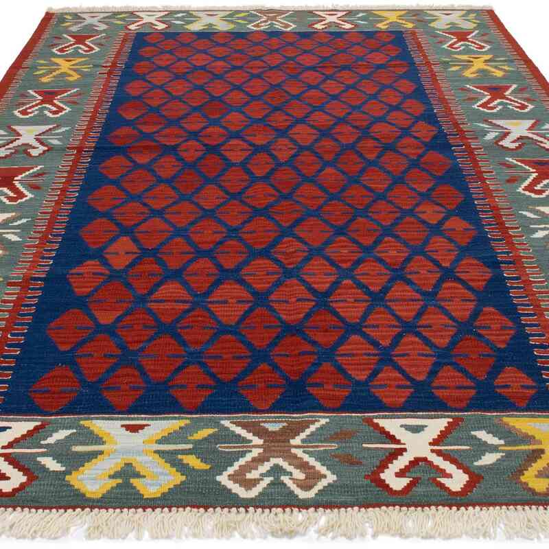 Çok Renkli Yeni Kök Boya El Dokuma Kilim - 188 cm x 254 cm - K0050317