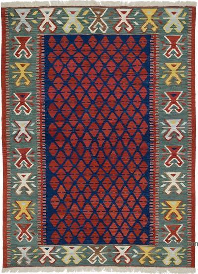 Multicolor New Handwoven Turkish Kilim Rug - 6' 2" x 8' 4" (74 in. x 100 in.)
