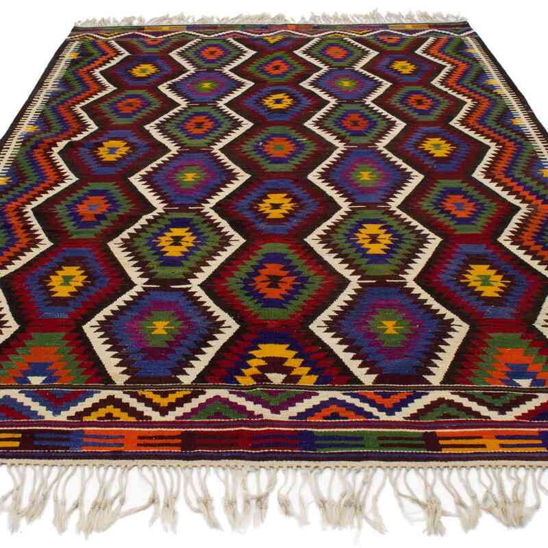 Multicolor Vintage Antalya Kilim Rug - 5' 5" x 8' 4" (65" x 100") - K0050319