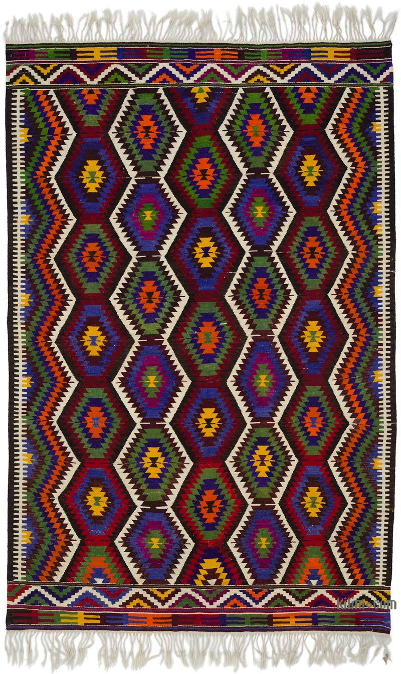 Multicolor Vintage Antalya Kilim Rug - 5' 5" x 8' 4" (65" x 100") - K0050319
