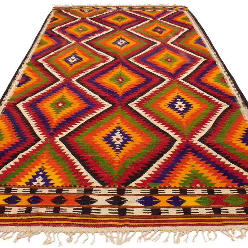 Multicolor Alfombra Vintage Antalya Kilim - 150 cm x 325 cm - K0050320
