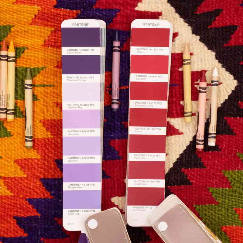 Multicolor Alfombra Vintage Antalya Kilim - 150 cm x 325 cm - K0050320