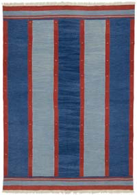 Azul Nueva Alfombra Turca Kilim - 185 cm x 258 cm
