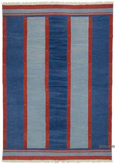 Mavi Yeni Kök Boya El Dokuma Kilim - 185 cm x 258 cm