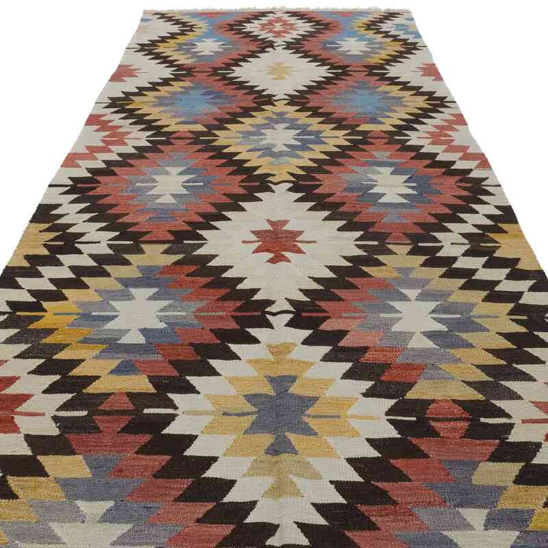 Multicolor Corredor Nueva Alfombra Turca Kilim - 136 cm x 587 cm - K0050327