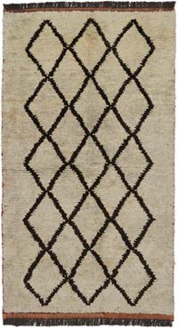 New Turkish Tulu Rug - 4' 3" x 7' 9" (51" x 93")