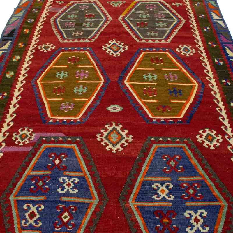 Multicolor Alfombra Vintage Sarkisla Kilim - 152 cm x 312 cm - K0050395