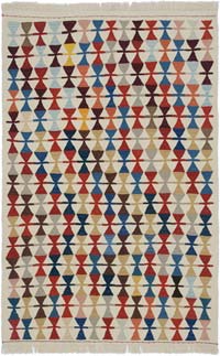 Multicolor New Handwoven Turkish Kilim Rug - 3' 11" x 6' 1" (47" x 73")