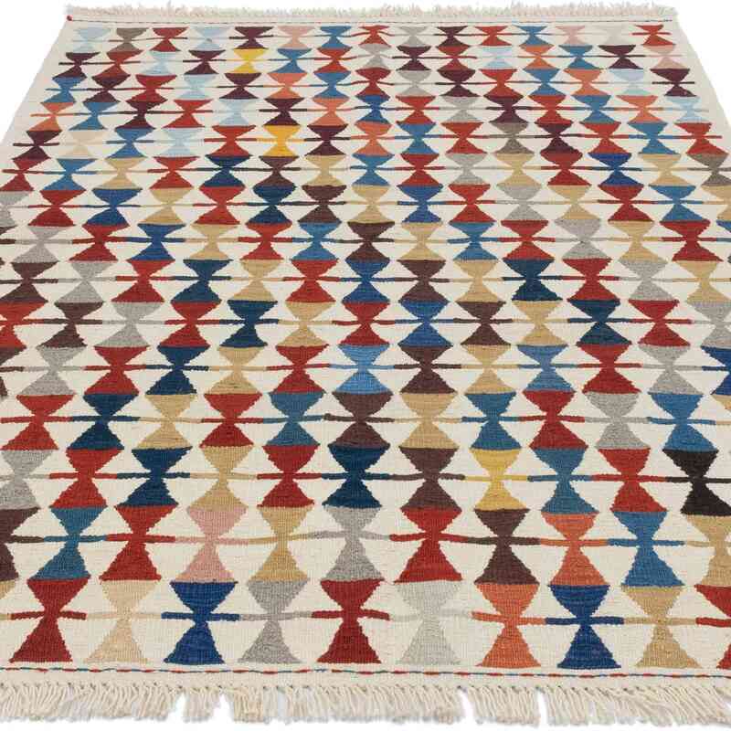 Çok Renkli Yeni Kök Boya El Dokuma Kilim - 120 cm x 186 cm - K0050410