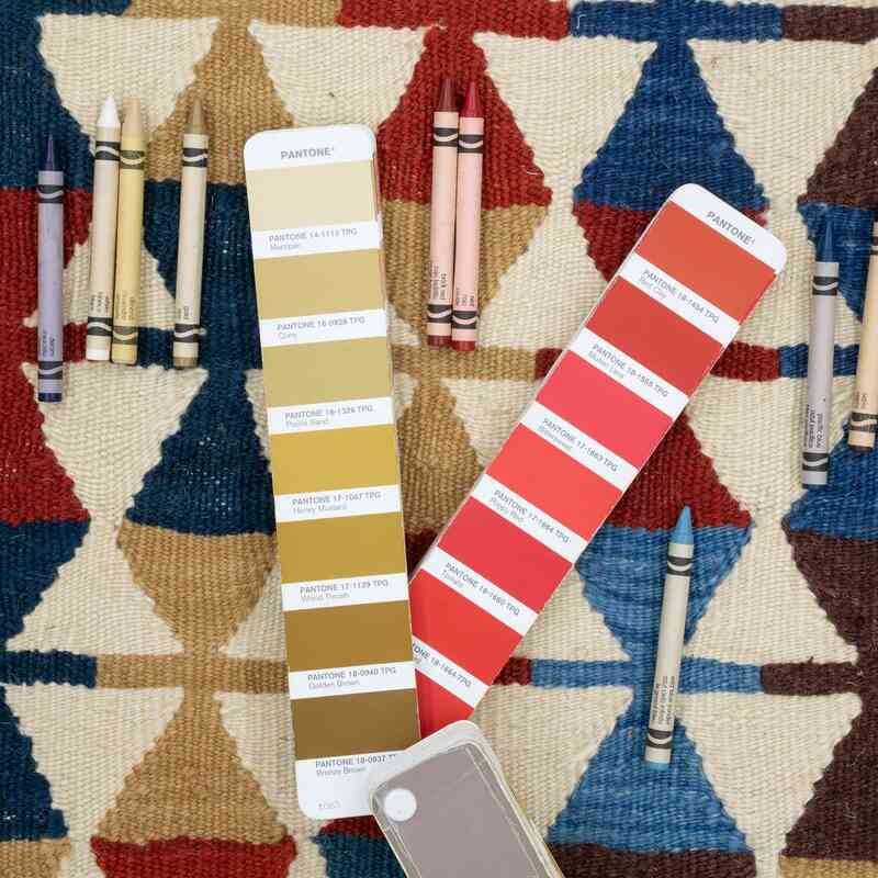 Çok Renkli Yeni Kök Boya El Dokuma Kilim - 120 cm x 186 cm - K0050410