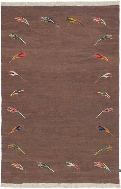 New Handwoven Turkish Kilim Rug - 4' 1" x 6'  (49 in. x 72 in.)