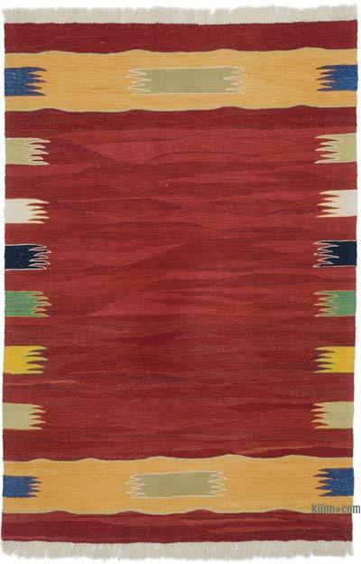 Red New Handwoven Turkish Kilim Rug - 4'  x 5' 11" (48 in. x 71 in.)