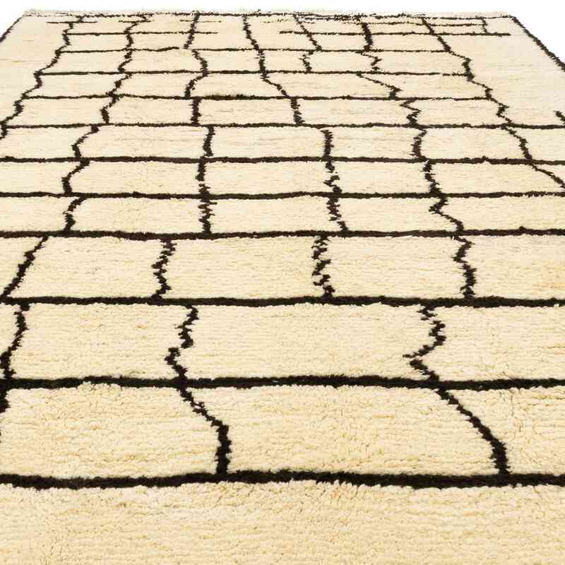New Moroccan Style Hand-Knotted Tulu Rug - 7' 10" x 11' 3" (94" x 135") - K0050435