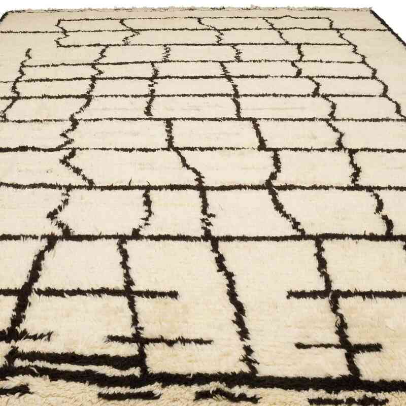 New Moroccan Style Hand-Knotted Tulu Rug - 7' 10" x 11' 3" (94" x 135") - K0050435