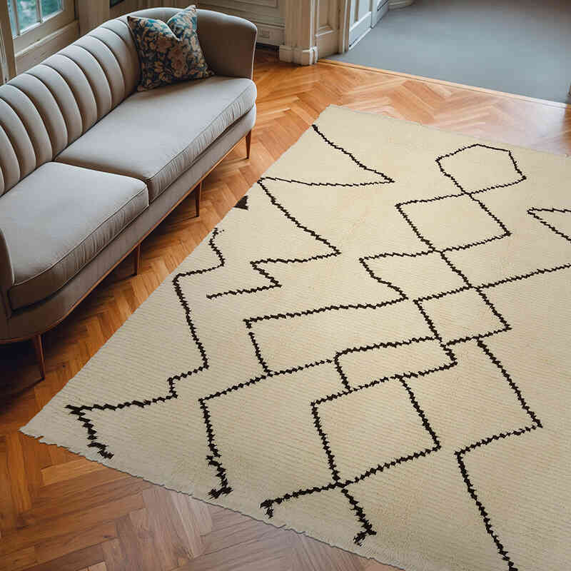 Alfombra "Tulu" de estilo marroquí anudada a mano - 246 cm x 311 cm - K0050445