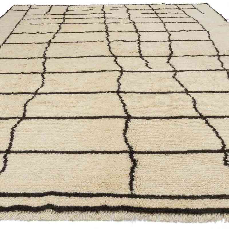 New Moroccan Style Hand-Knotted Tulu Rug - 8' 7" x 11' 10" (103" x 142") - K0050446
