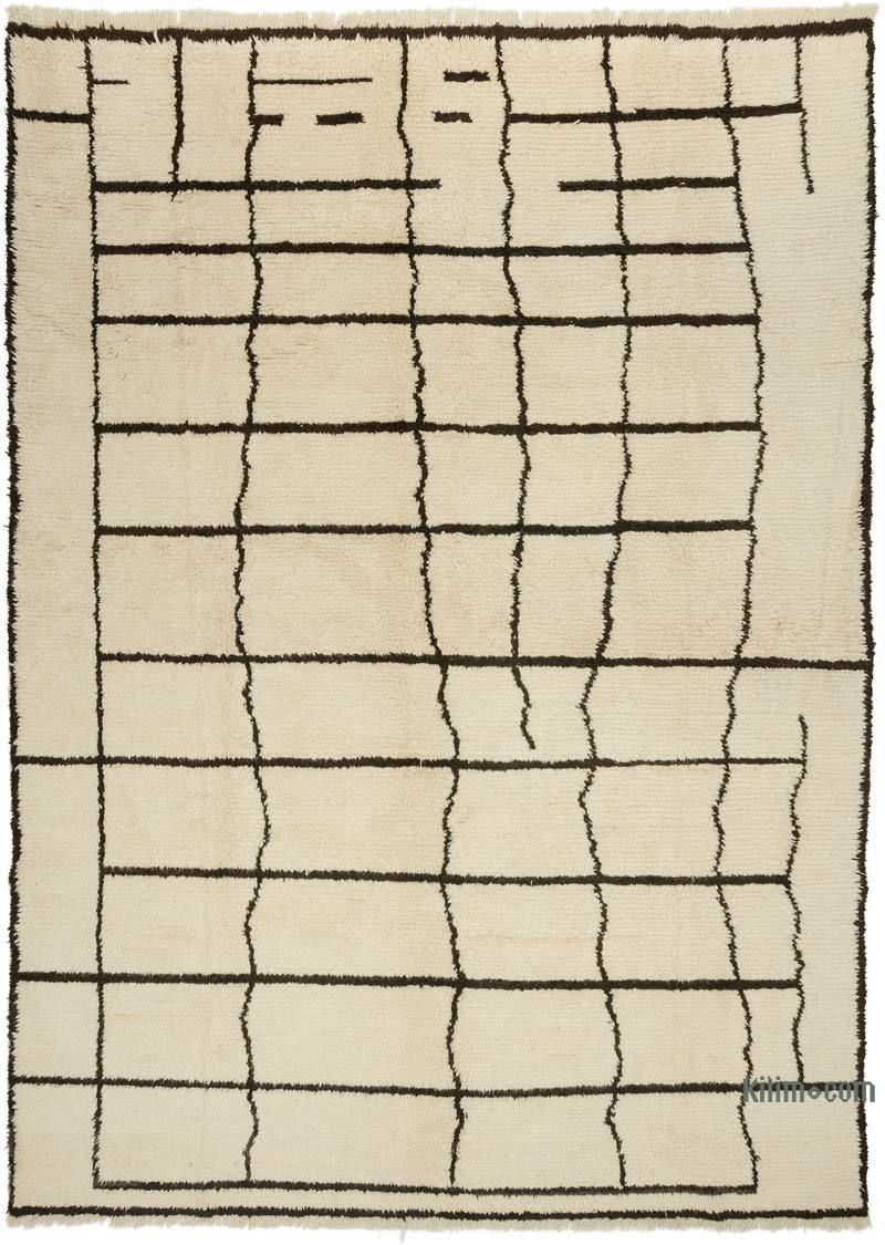 New Moroccan Style Hand-Knotted Tulu Rug - 8' 7" x 11' 10" (103" x 142") - K0050446