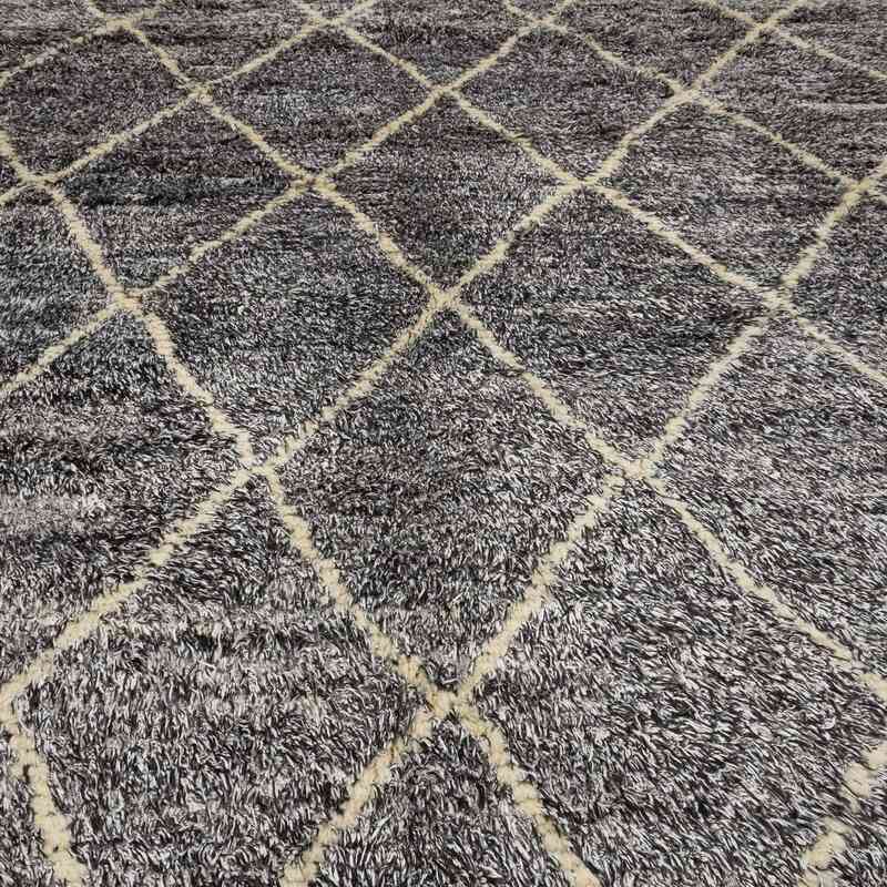 New Moroccan Style Hand-Knotted Tulu Rug - 9' 3" x 12' 10" (111" x 154") - K0050447