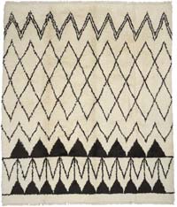 New Moroccan Style Hand-Knotted Tulu Rug - 9' 2" x 10' 10" (110" x 130")