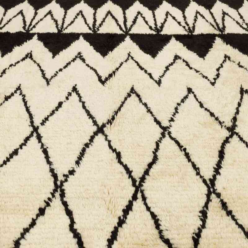 New Moroccan Style Hand-Knotted Tulu Rug - 9' 2" x 10' 10" (110" x 130") - K0050454