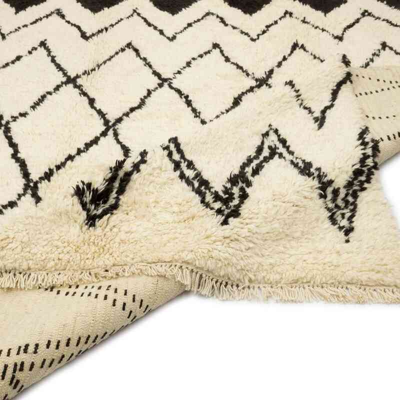 New Moroccan Style Hand-Knotted Tulu Rug - 9' 2" x 10' 10" (110" x 130") - K0050454