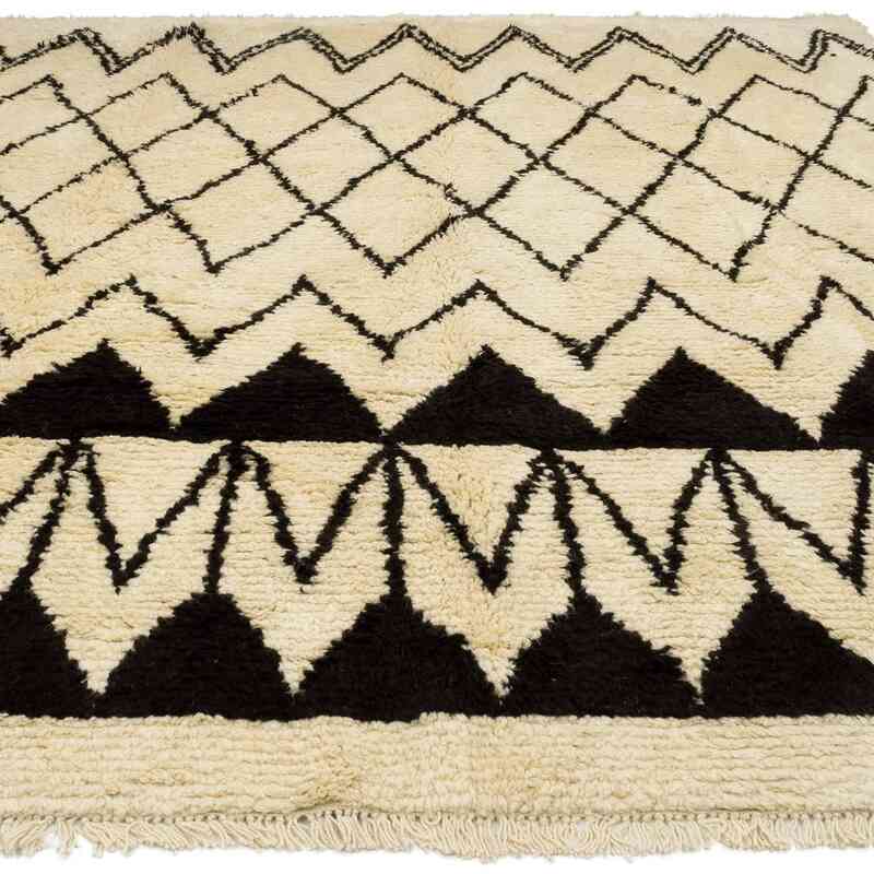 New Moroccan Style Hand-Knotted Tulu Rug - 9' 2" x 10' 10" (110" x 130") - K0050454