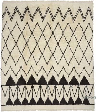 Moroccan Style Hand-Knotted Tulu Rug - 9' 2" x 10' 10" (110 in. x 130 in.)