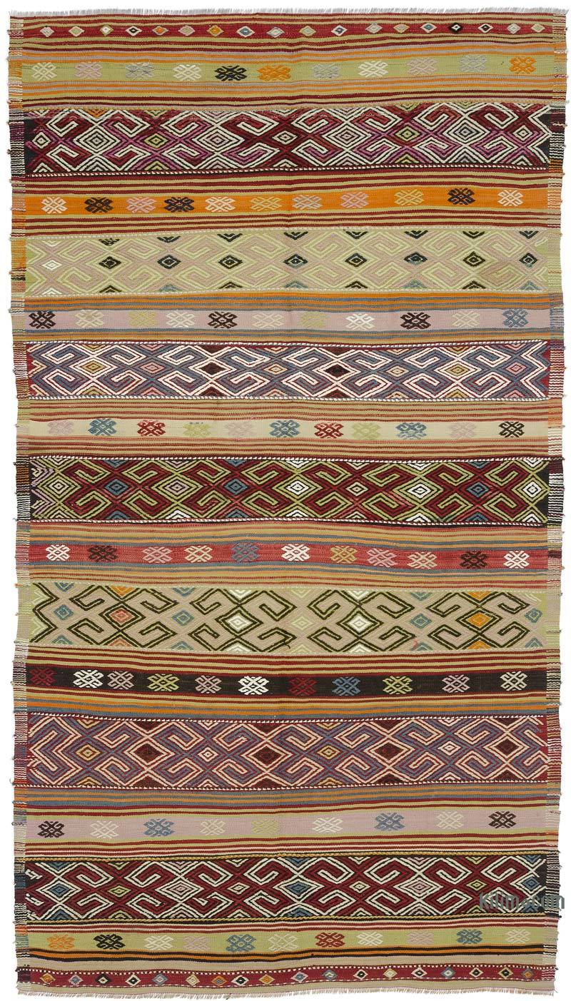 Vintage Manisa Kilim Rug - 5' 1" x 9'  (61" x 108") - K0050511