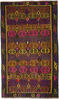 Vintage Konya Kilim Rug - 163 cm x 277 cm
