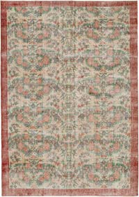 Vintage Turkish Hand-Knotted Rug - 6' 10" x 9' 11" (82" x 119")