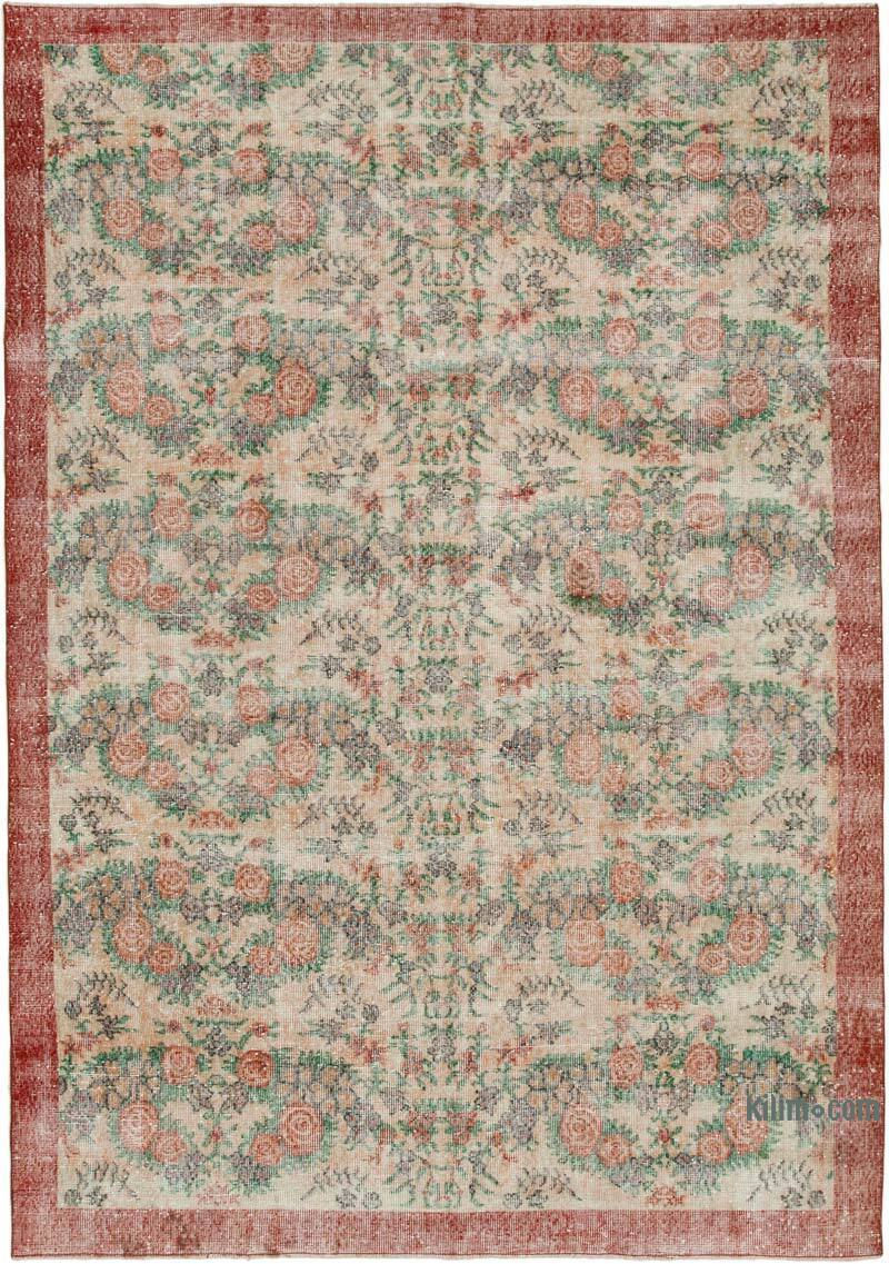 Vintage Turkish Hand-Knotted Rug - 6' 10" x 9' 11" (82" x 119") - K0050572