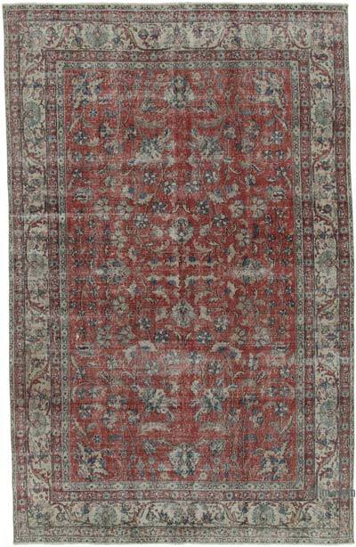 Vintage Turkish Hand-Knotted Rug - 6' 7" x 10'  (79 in. x 120 in.)