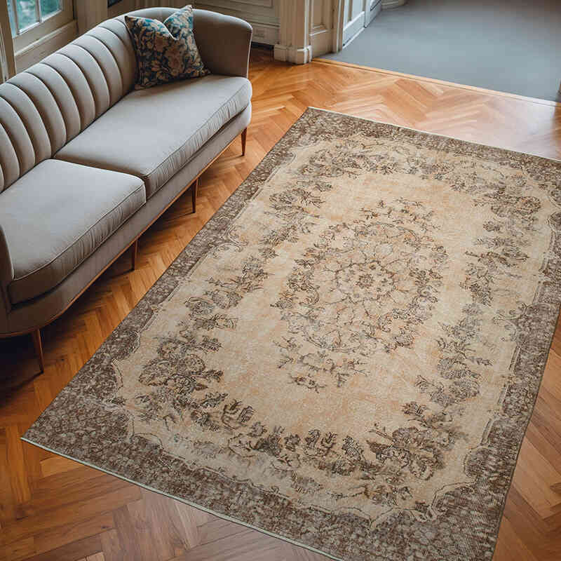 Vintage Turkish Hand-Knotted Rug - 6' 8" x 10' 2" (80" x 122") - K0050613
