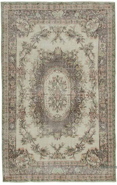Vintage El Dokuma Anadolu Halısı - 193 cm x 305 cm