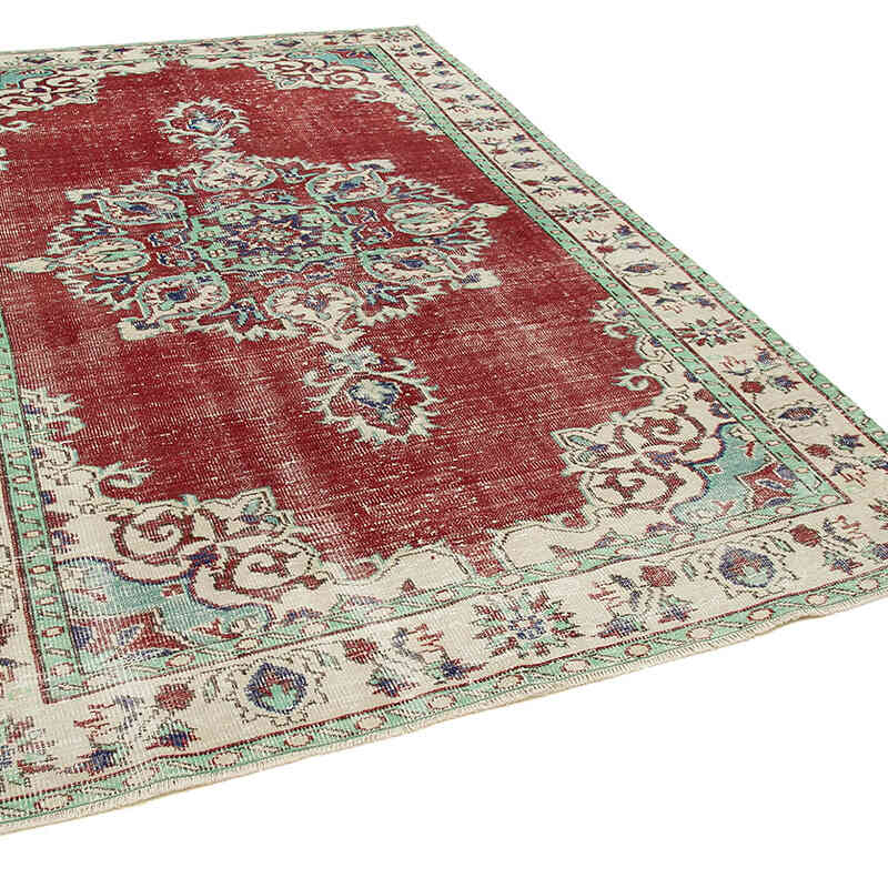 Alfombra Vintage Turca Anudada a Mano - 190 cm x 291 cm - K0050675