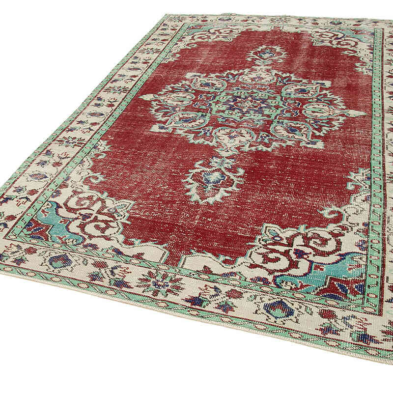 Alfombra Vintage Turca Anudada a Mano - 190 cm x 291 cm - K0050675