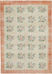 Vintage Turkish Hand-Knotted Rug - 6' 8" x 9' 4" (80" x 112")