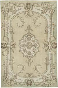 Vintage Turkish Hand-Knotted Rug - 6' 4" x 9' 8" (76" x 116")