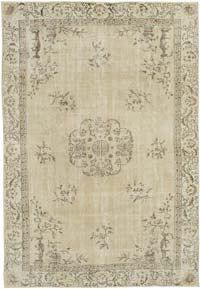 Vintage Turkish Hand-Knotted Rug - 6' 10" x 9' 9" (82" x 117")