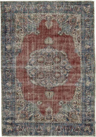 Vintage Turkish Hand-Knotted Rug - 6' 9" x 9' 7" (81 in. x 115 in.)