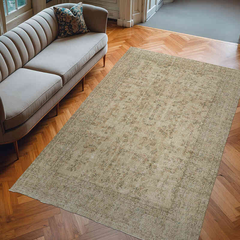 Vintage Turkish Hand-Knotted Rug - 6' 7" x 10' 4" (79" x 124") - K0050807