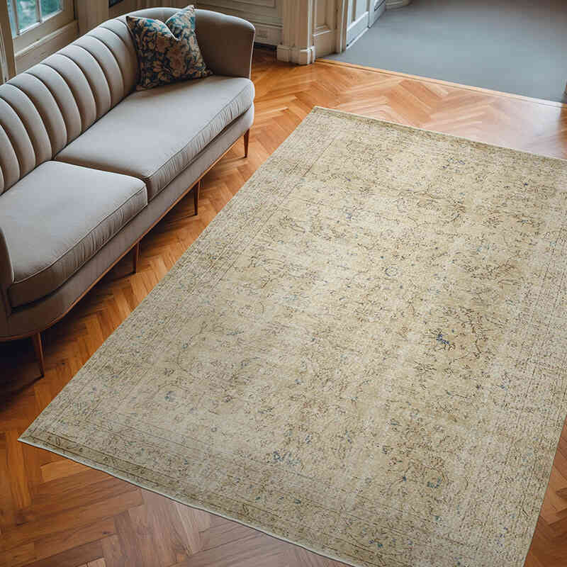 Vintage Turkish Hand-Knotted Rug - 6' 8" x 9' 2" (80" x 110") - K0050816