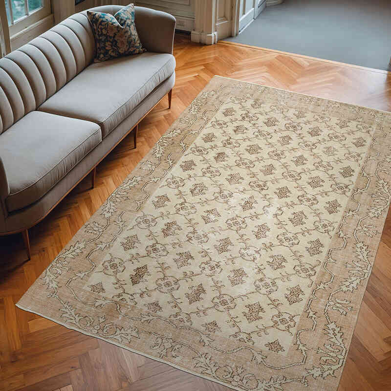 Vintage Turkish Hand-Knotted Rug - 6' 7" x 9' 7" (79" x 115") - K0050824