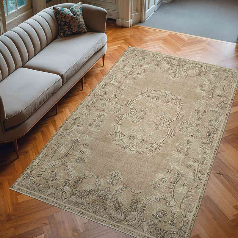 Alfombra Vintage Turca Anudada a Mano - 185 cm x 298 cm - K0050842
