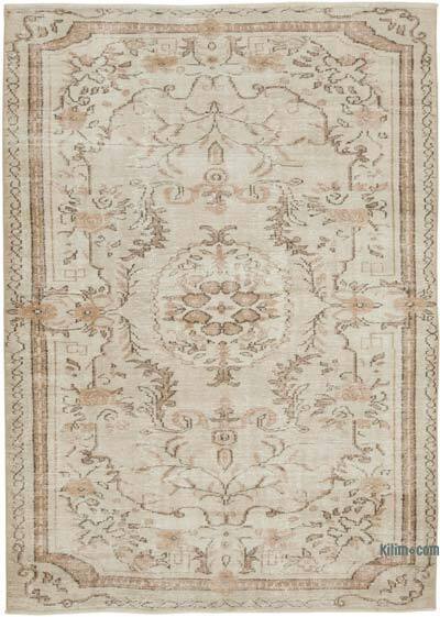 Vintage El Dokuma Anadolu Halısı - 182 cm x 252 cm