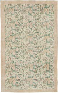 Vintage Turkish Hand-Knotted Rug - 5' 5" x 8' 11" (65" x 107")