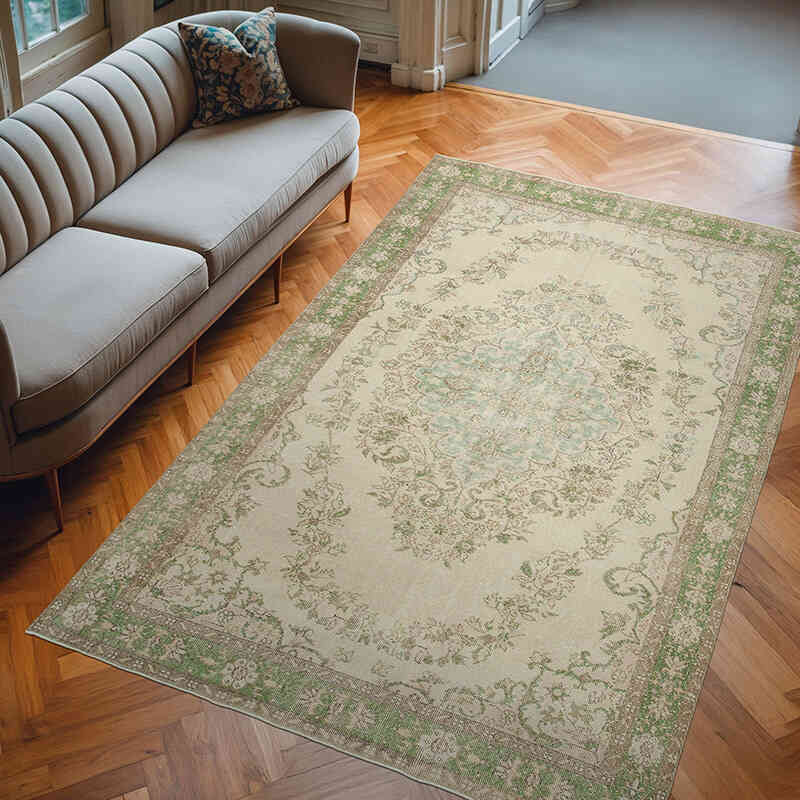El Dokuma Vintage Halı - 195 cm x 301 cm - K0050884