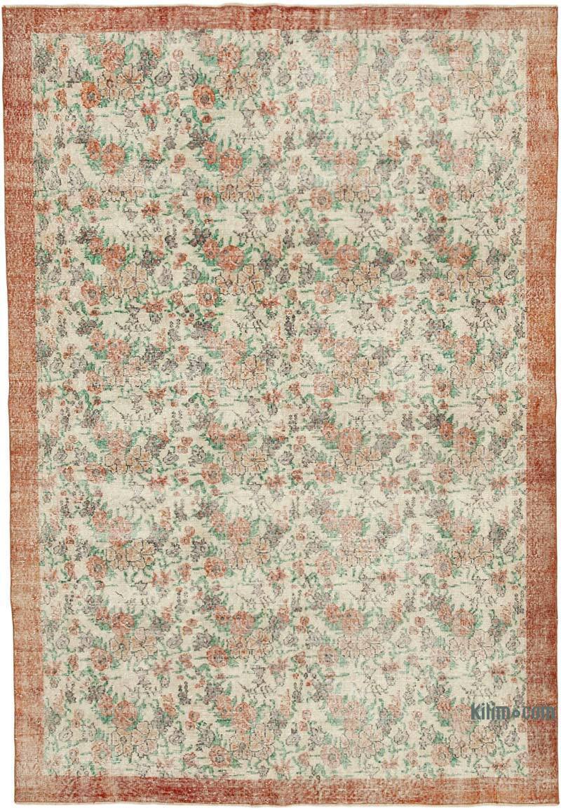 Vintage Turkish Hand-Knotted Rug - 7'  x 10'  (84" x 120") - K0050981